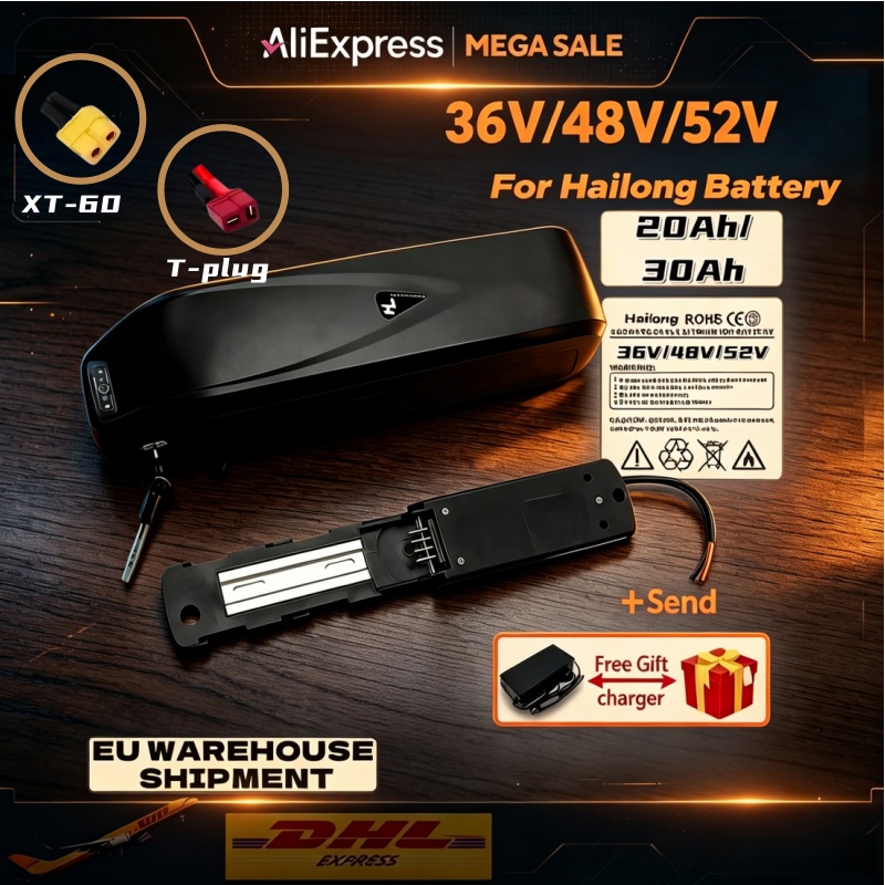 Ebike Battery 48V 20Ah Hailong - Hailong E-Bike-Akku 36V 48V 52V 20Ah