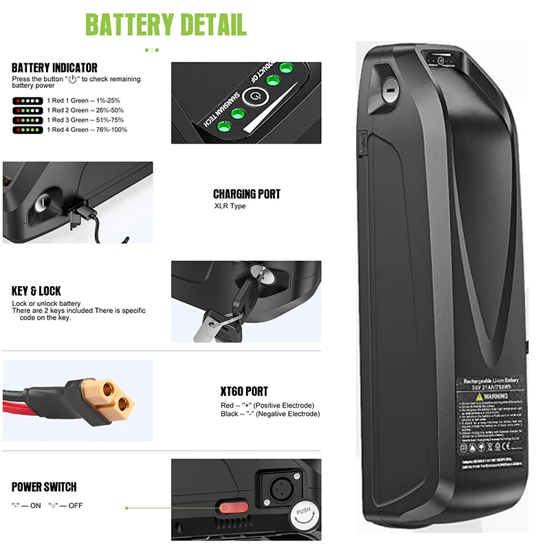 36V 48V 52V Elektrofahrrad Hai – Ebike Battery 48V 20Ah Hailong Bewertung und Preis
