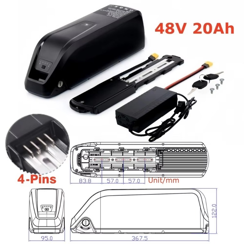 Neuer Hailong 48V 4PIN Lithium – Ebike Battery 48V 20Ah Hailong Bewertung und Preis